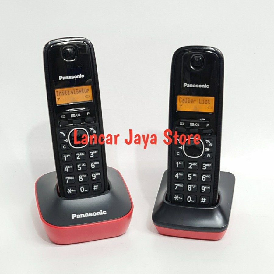 Telepon Wireless Panasonic KX-TG1612 - Red (2 Handset)