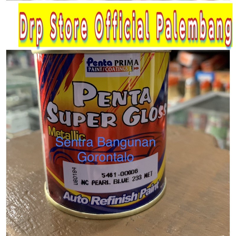 cat penta super gloss pearl blue mutiara biru lembayung biru