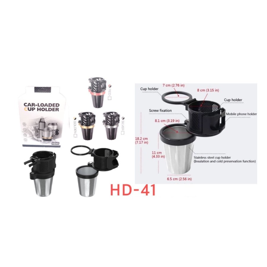 HD-41 HOLDER MOBIL GELAS HD-41 CAR LOADED CUP HOLDER MOBIL SERBAGUNA HD41