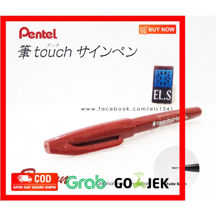 

(BISA COD) Pentel Touch Brush Pen Brown