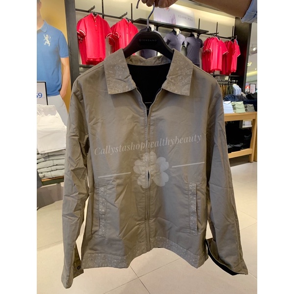 Giordano Disney Jacket Unisex Fantasia Mickey Woodsmoke X Black Bisa Pemakaian Bolak Balik