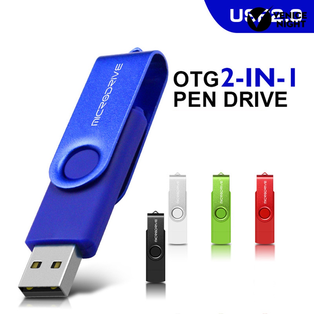 (SF) Flashdisk Usb 2.0 2 in 1 Kapasitas 16GB 32GB Bahan Logam