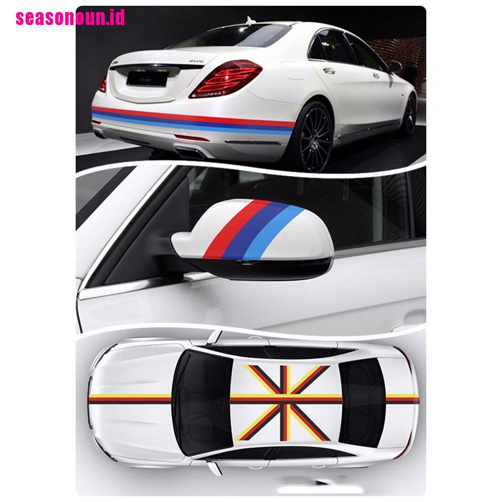 【seasonoun】DIY For BMW Flag Auto Waist Line Hood Sicker Decal Car Stickers 1M