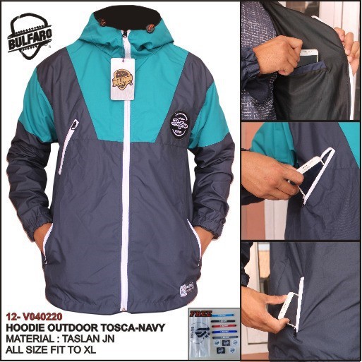 PREMIUM Jaket Gunung Anti Air/Jaket Hoodie Outdoor Waterproof/Jaket Pria Taslan JN ORIGINAL BULFARO