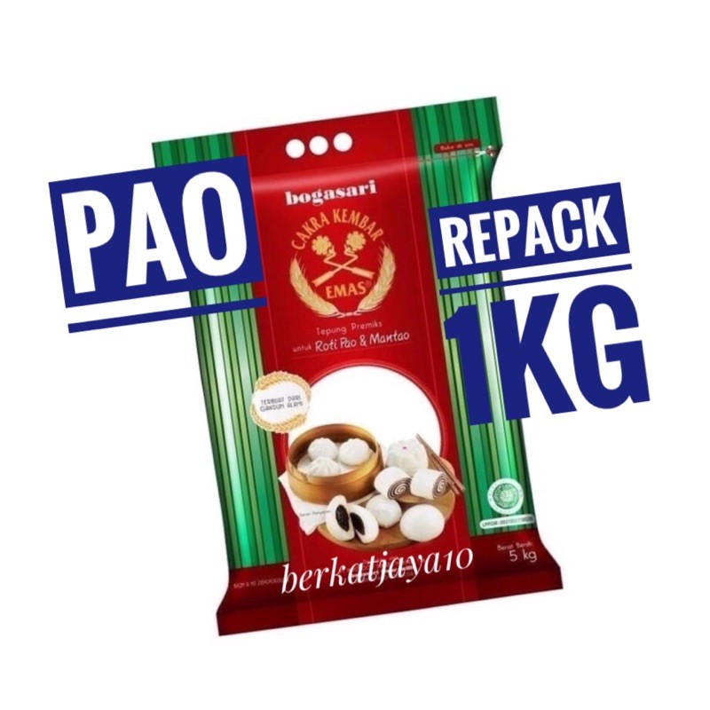 Tepung Terigu Cakra Kembar Emas Roti Pao dan Mantao repack 1 kg