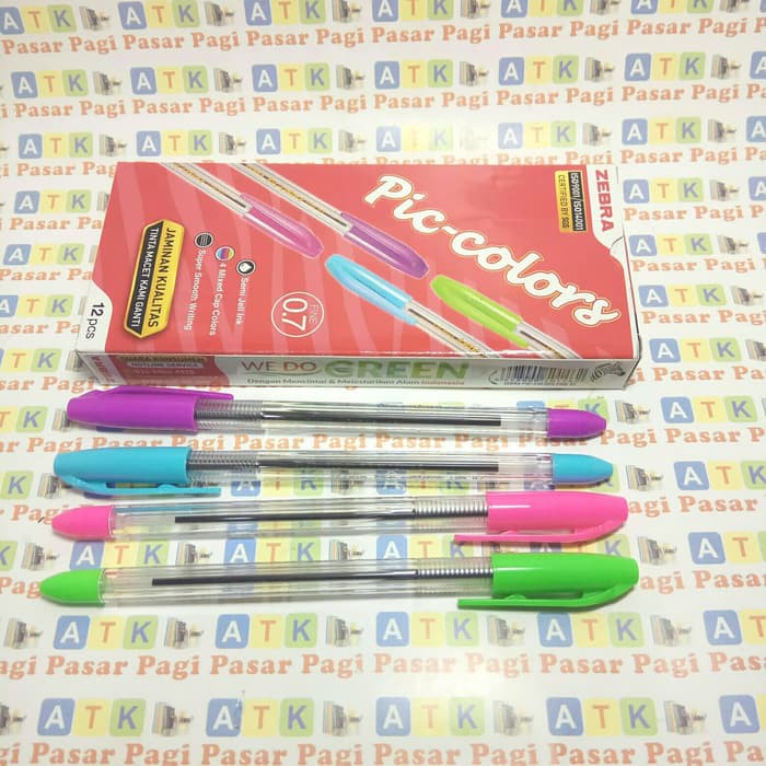 

pen / pulpen picollo 0.7 mm gagang warna warni