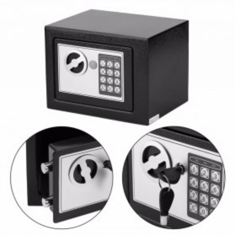 Taffware Brankas Mini Electric Password Safe Deposit Box 4.6L 