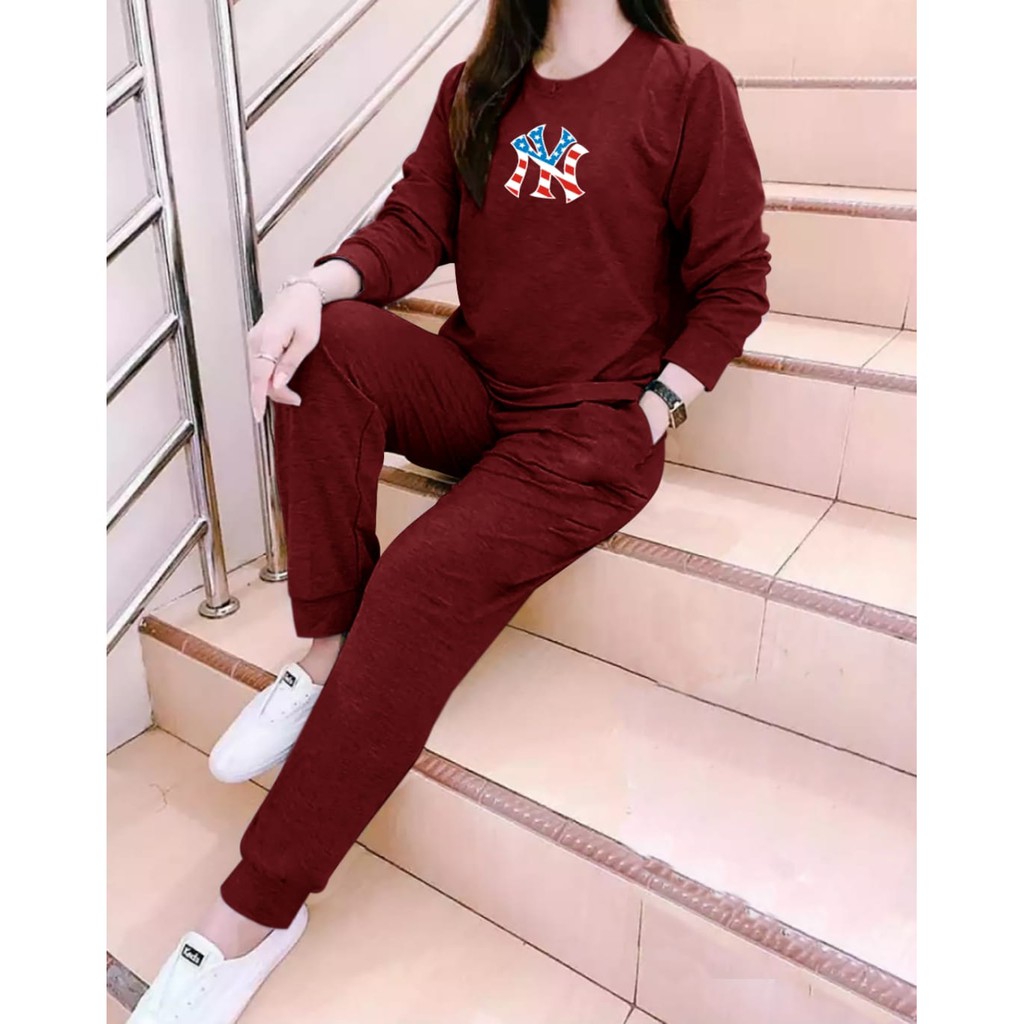 Bisa COD / Asgard777 - STELAN GIRL NY AMERICA / baju panjang wanita / setelan cewek / sweater cewek / celana panjang wanita / atasan cewek