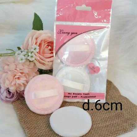 Sponge bedak tabur isi 2pcs|Spon Bedak bulat  Pretty