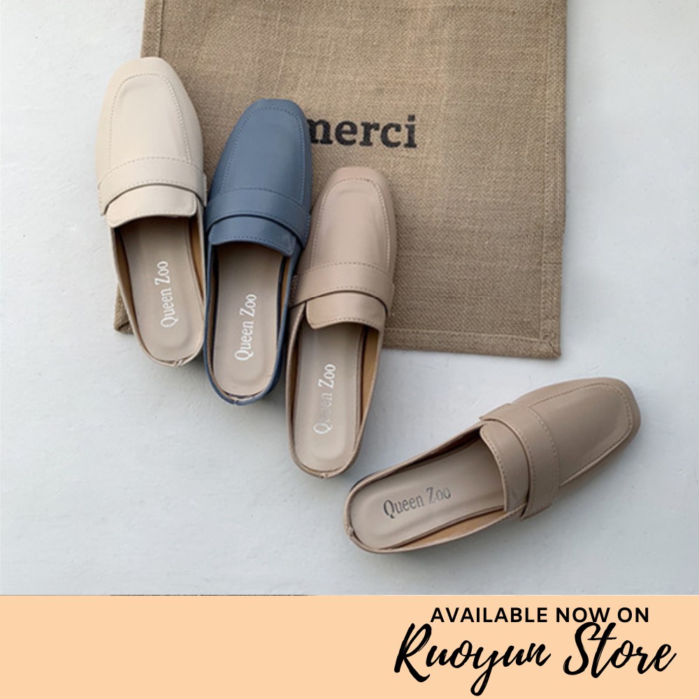 RYS - QZ Basic Sepatu Mules Korea Fashion Casual - Ori Import