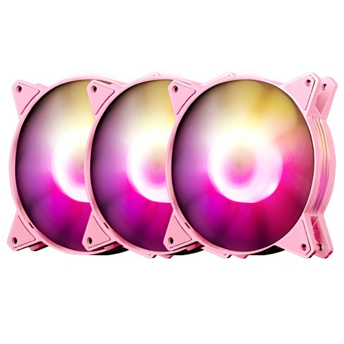 Fan Casing Aigo DarkFlash C6MS PINK 3in1 AURORA RAINBOW - 12CM 3Pack