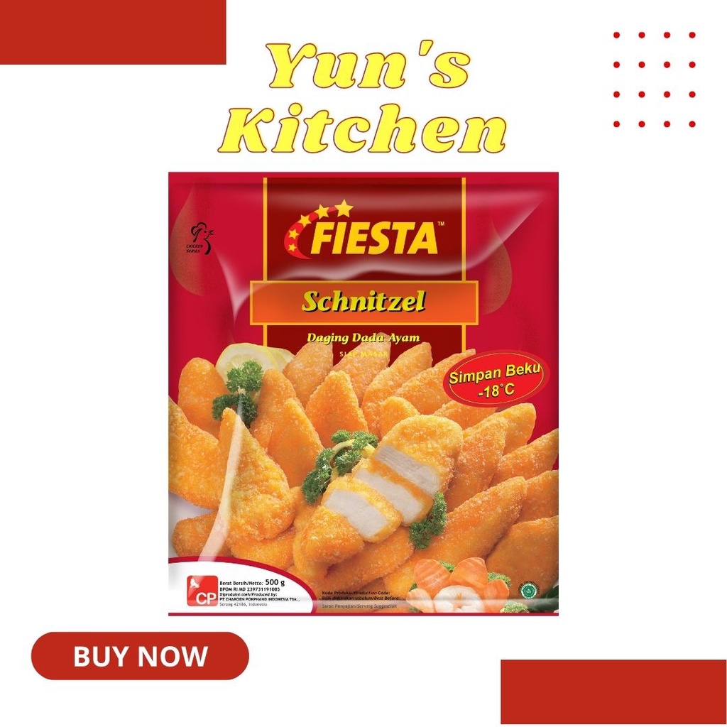 

Fiesta Schnitzel 500GR - Dada Ayam Fillet - Frozen Food