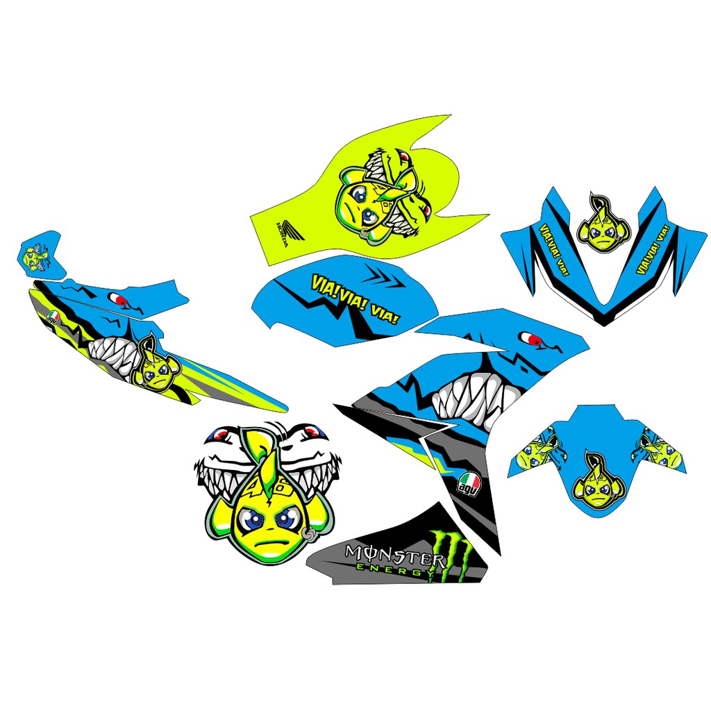Decal Honda CBR 150cc/250cc Shark
