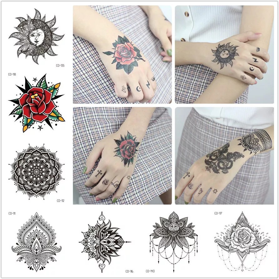 Tatto temporary model Henna &amp; rose MODEL CD 104