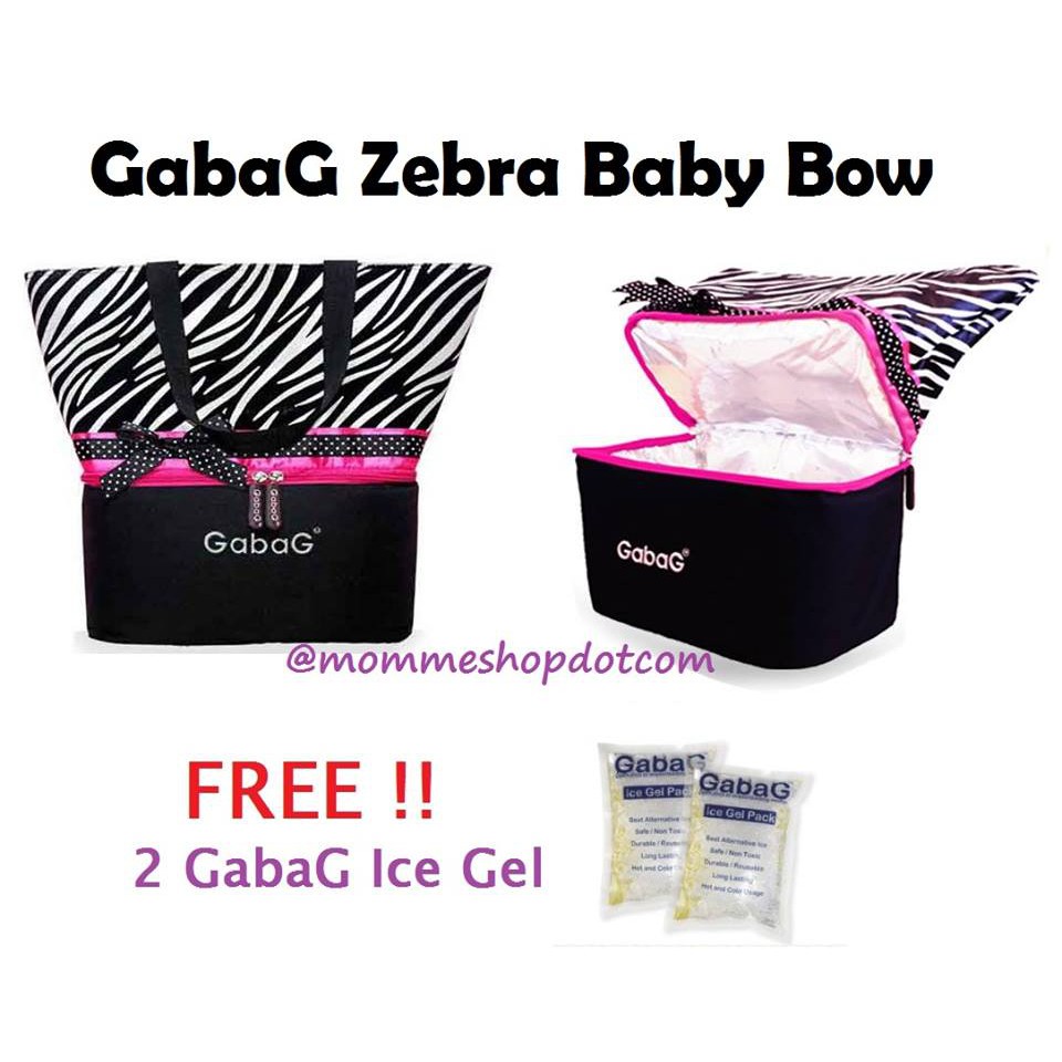 Gabag Zebra Baby Bow Cooler Bag / Tas ASi / Thermal Bag