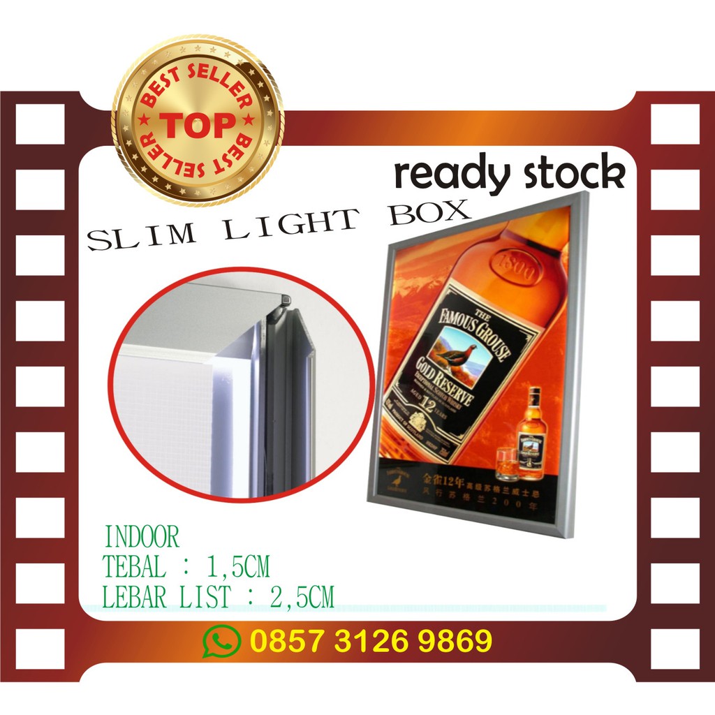 slim light box super tipis led frame menu