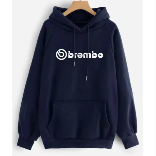 Jaket sweater hoodie navy brembo