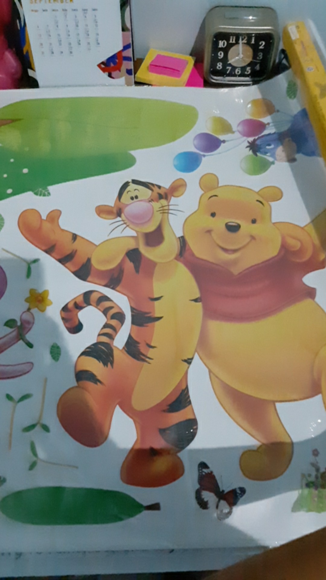 Stiker Dinding 60x90cm Motif Karakter Winie The Pooh Dekorasi Kamar Anak
