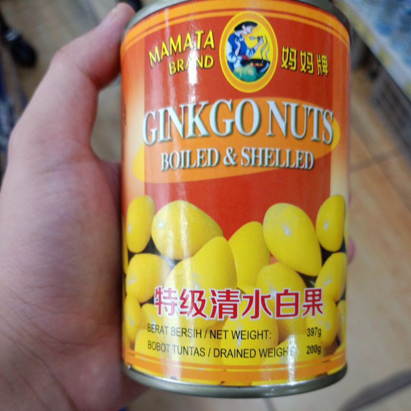 

Mamata Ginkgo Nuts Boiled & Shelled l kacang Gingko yang sudah masak / Pek kue /Pek ko/ Pek Kho