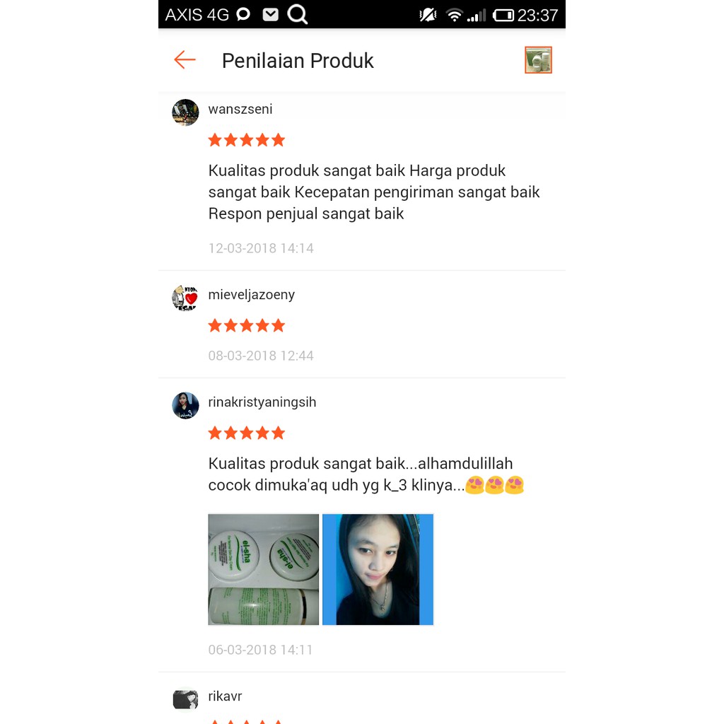 EL-SHA Cream FLEK dan JERAWAT Memutihkan dan Mecerahkan sekaligus GLOWING