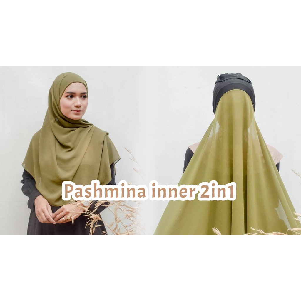 TERMURAH PASHMINA INNER/ PASHMINA 2IN1 INNER/ PASHMINA INNER CERUTY BABYDOLL / PASTAN