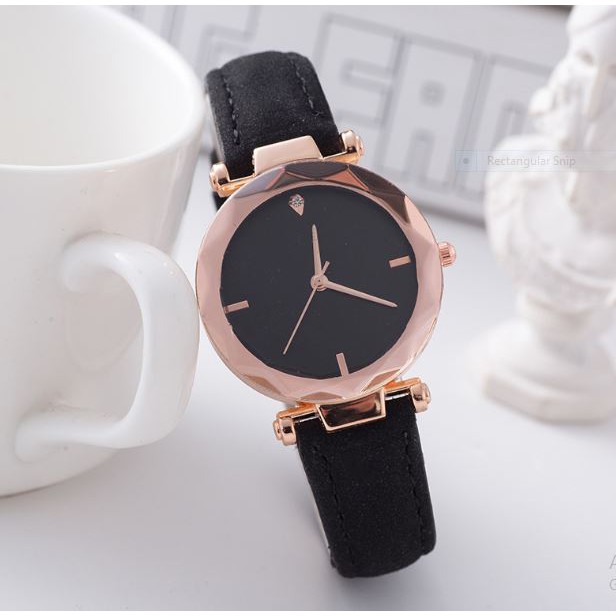 Jam Tangan Wanita Korea Fashion Quartz Women Leather Watch -SG 001