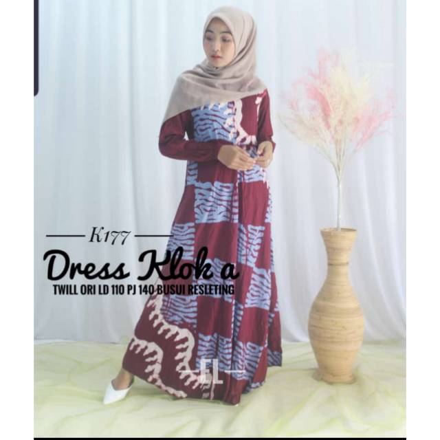 Gamis Batik Twill Ori Klok A
