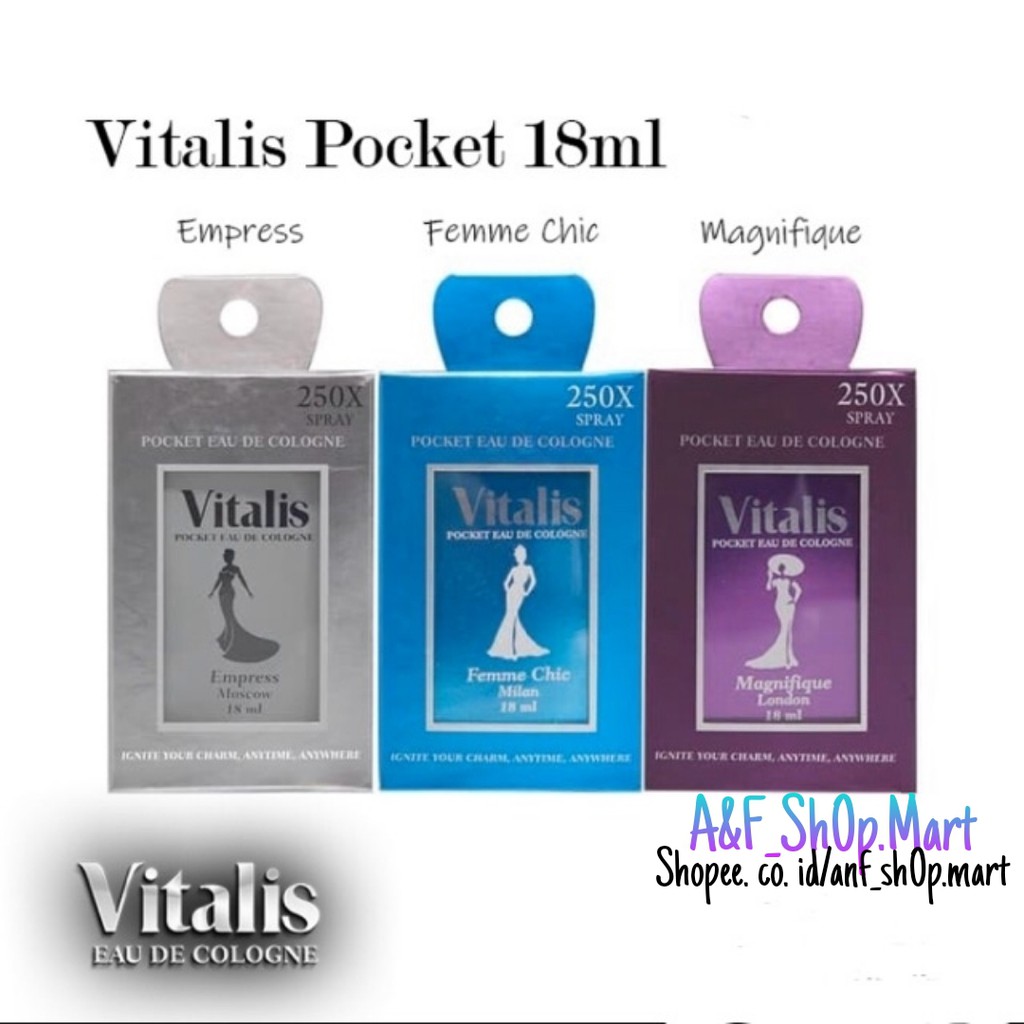 VITALIS POCKET EAU DE COLOGNE 18ml London, Moscow, Milan - Parfum Saku