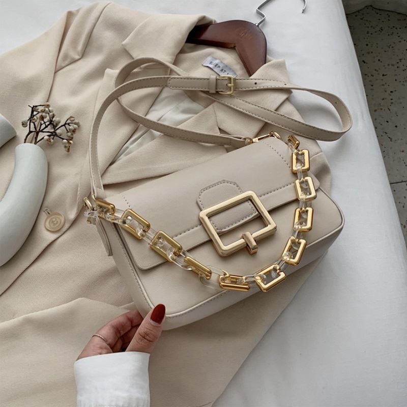 BJ21066 - BEIGE/BLACK/COFFEE/KHAKI - TAS SLEMPANG CHAIN RANTAI ELEGAN MODIS TAS WANITA FASHION IMPORT MODIS ELEGAN TERMURAH TERLARIS TERBARU BAGSTORE JAKARTA TAS BATAM JT1066