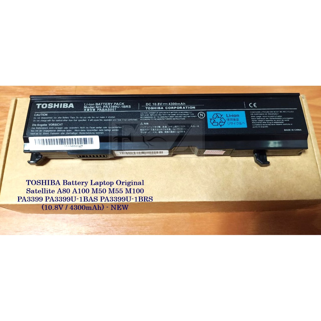 TOSHIBA Battery Laptop Original Satellite A80 A100 M50 M55 M100 PA3399 PA3399U-1BAS PA3399U-1BRS NEW