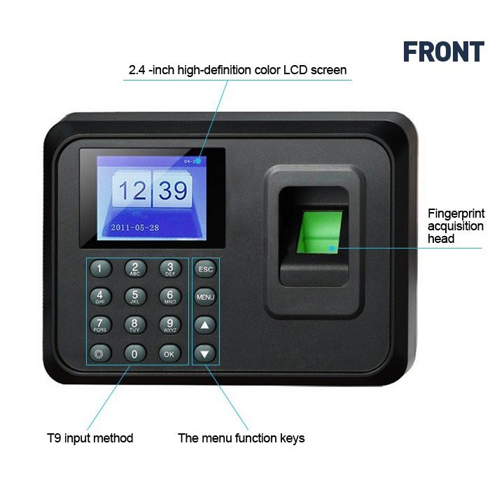 Mesin Absensi Finger print Time Attendance Recorder C108U TOP