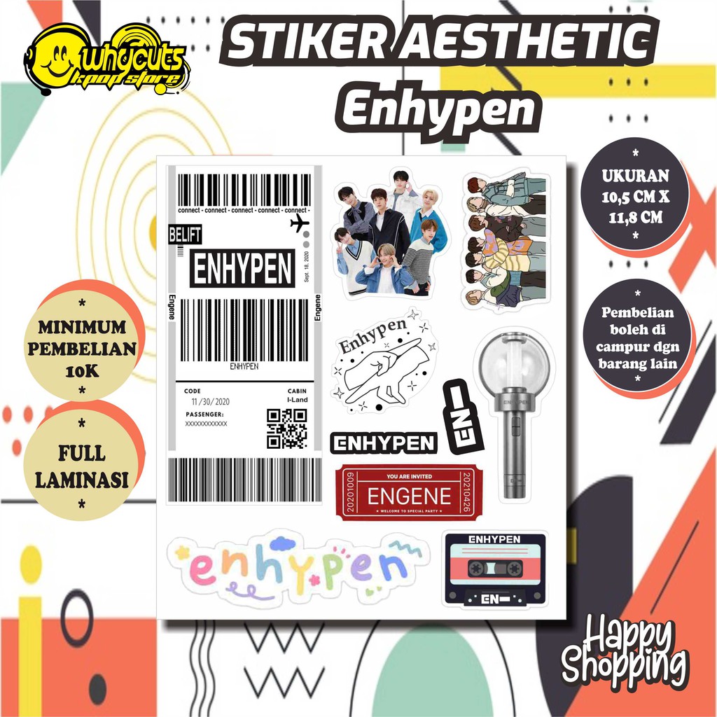 [BACA DESKRIPSI PRODUK] STIKER AESTHETIC SEVENTEEN , ASTRO , ENHYPEN , TREASURE (READY STOK )