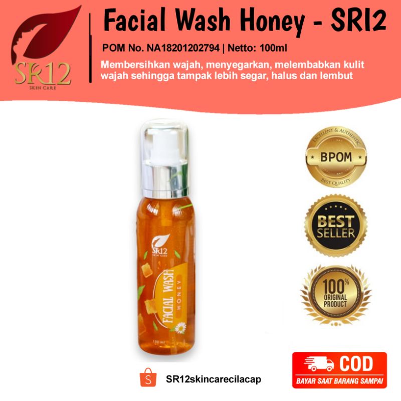 Jual SR12 Facial Wash Honey/Facial wash untuk kulit kering dan