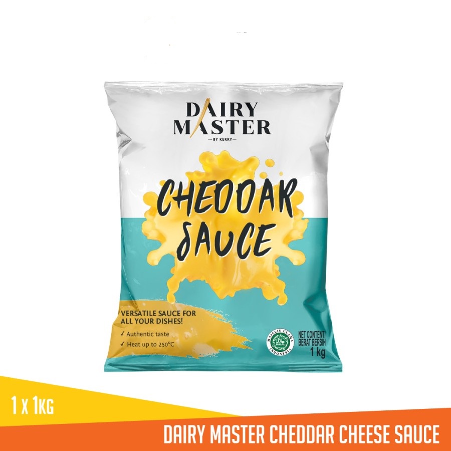 CHEDDAR CHEESE SAUCE DAIRY MASTER 1KG SAUS KEJU HALAL