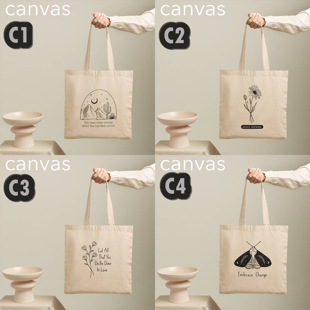 tote bag minimalist self reminder