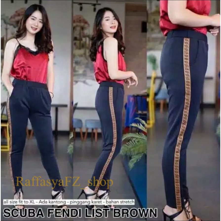 CELANA FENDY PANTS FF LIST GOLD LIST EMAS / SCUBA LIST TERLARIS DAN TEERMURAH CELANA SENAM