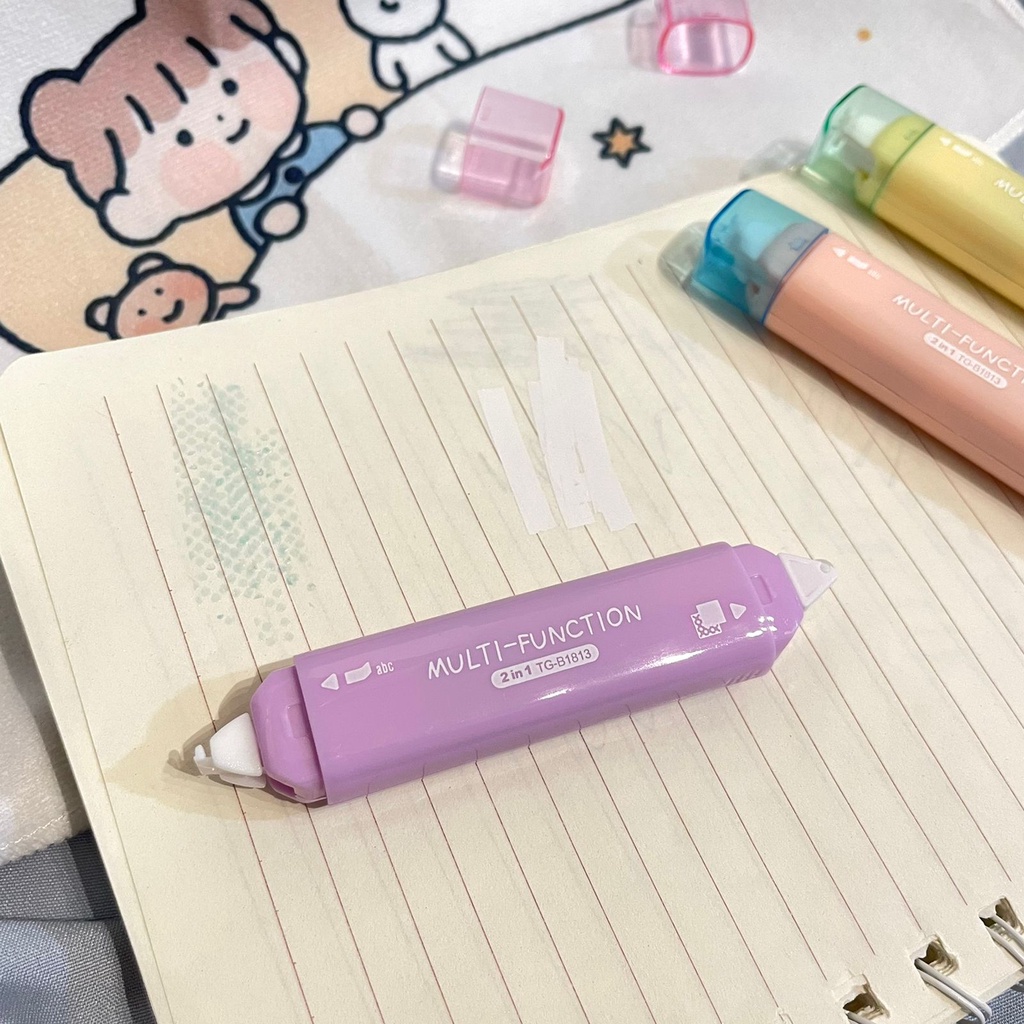 

TWINGGO 2 IN 1 CORRECTION TAPE DAN GLUE TAPE TG-B1813 READY TIP X BERKUALITAS