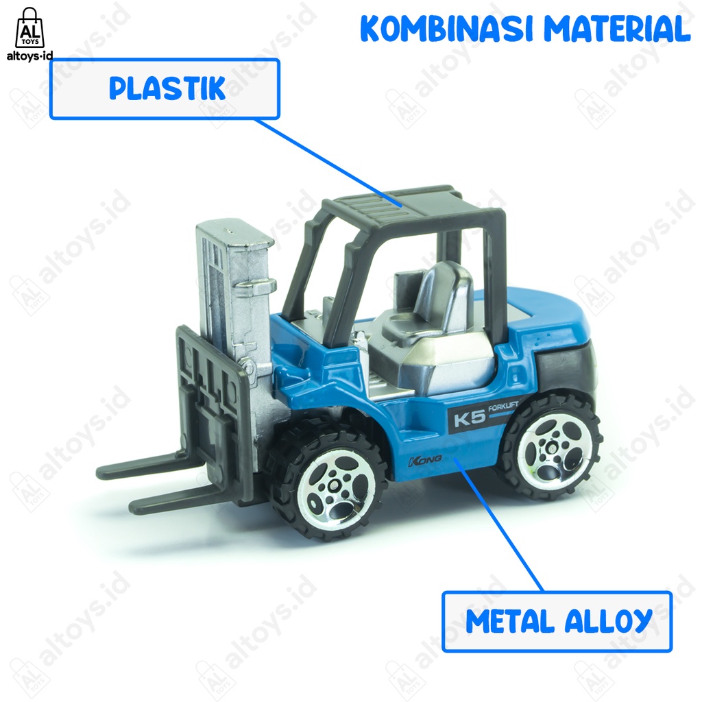 Diecast Konstruksi Metal Alloy Set 1:64 Mixer / Buldozer / Excavator / Truck / Slinder / Forclip