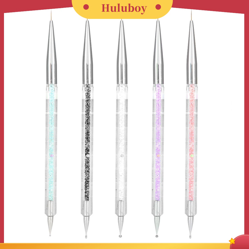 Huluboy Huluboy♡ 5pcs / Set Pen Dotting Gambar Berlian Imitasi Untuk Nail Art Manicure DIY
