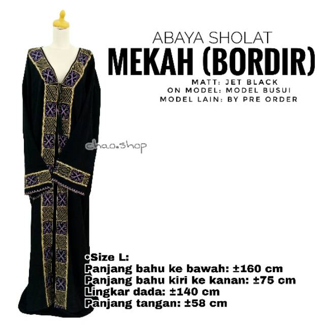 PRE ORDER Abaya sholat arab mekah