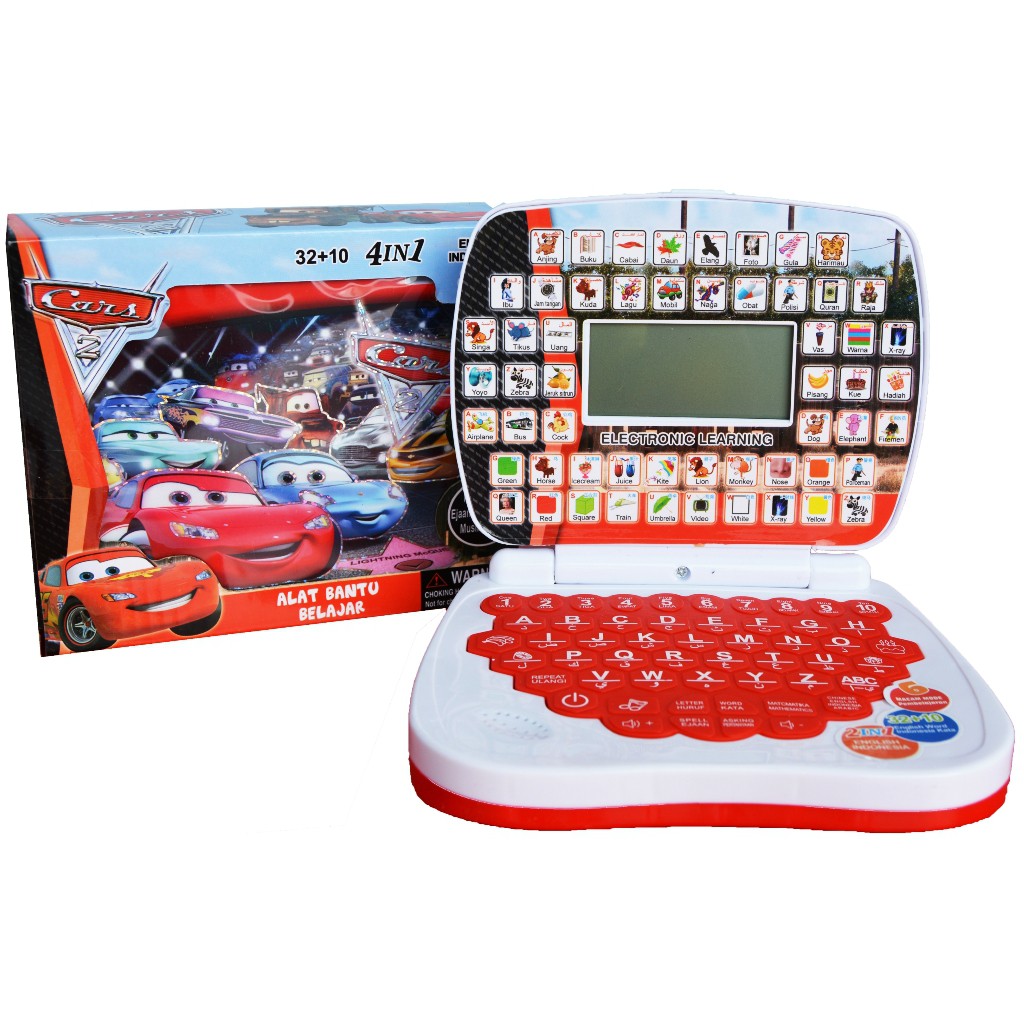 Mainan Edukasi Mini Laptop 4 Bahasa Layar