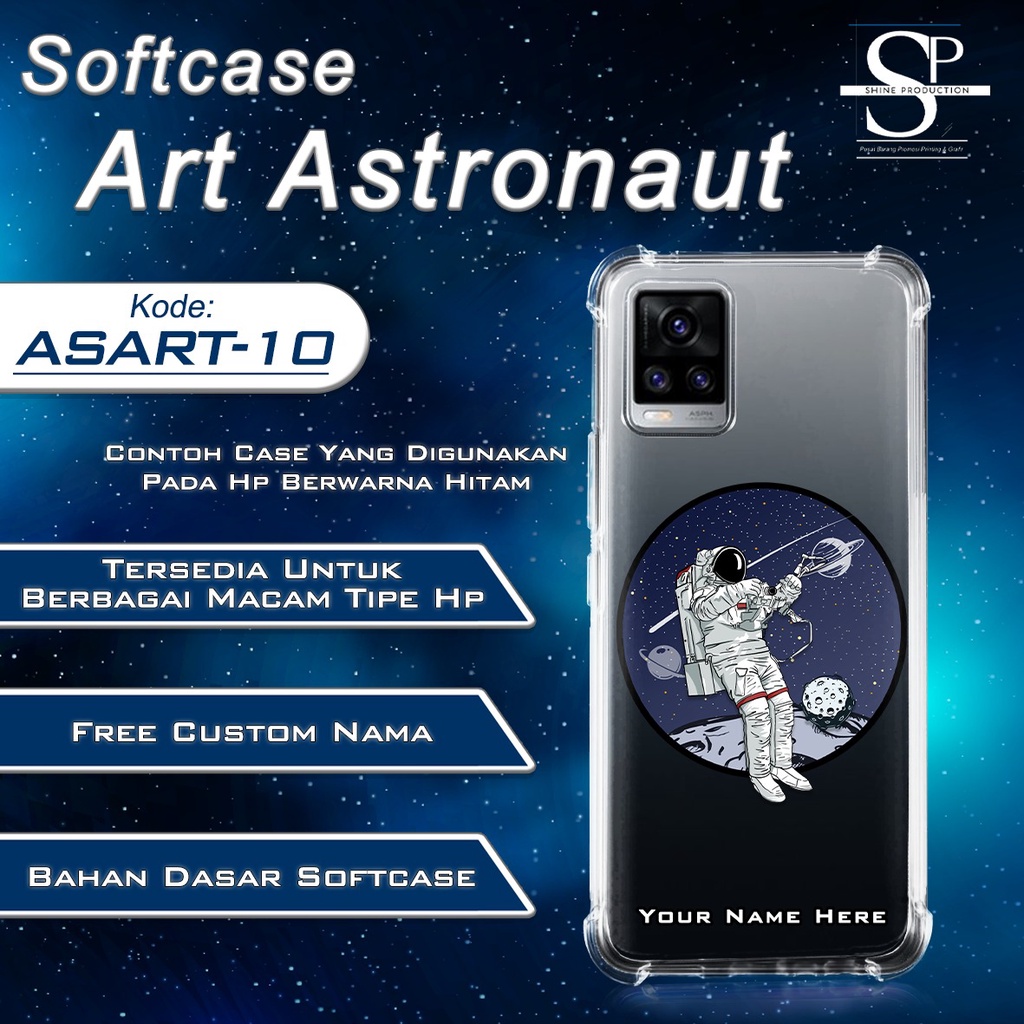 Softcase Astronaut Iphone Samsung Vivo Oppo Xiaomi