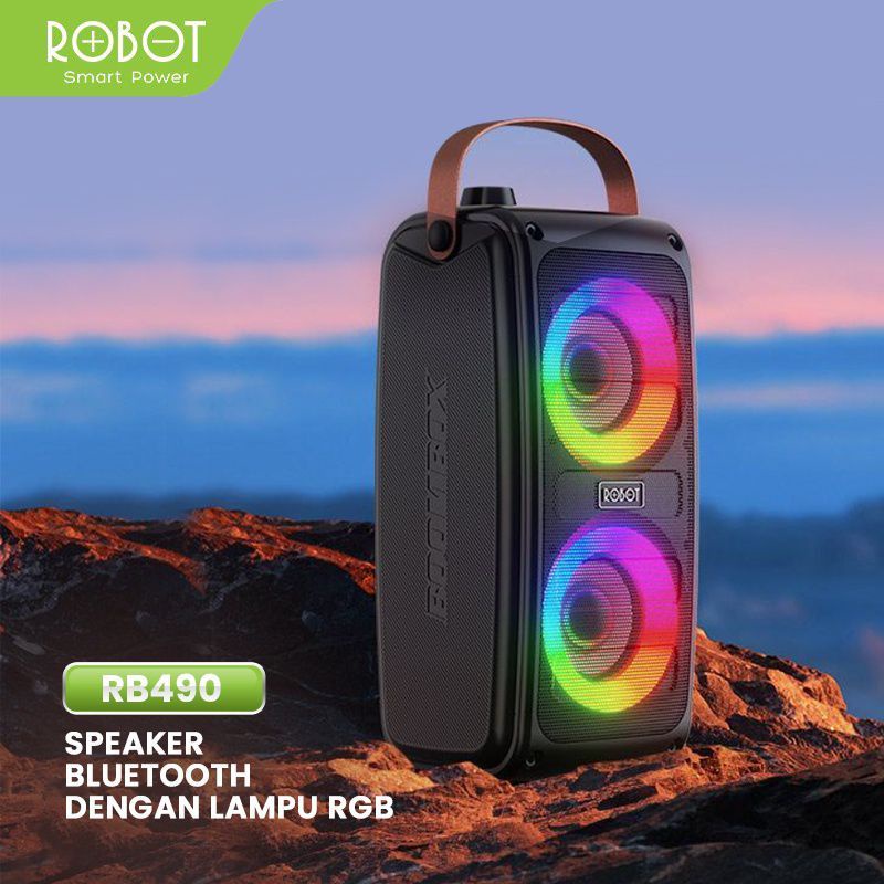 Robot RB490 BOOMBOX Portable Bluetooth Karaoke Bluetooth Speaker + Mic