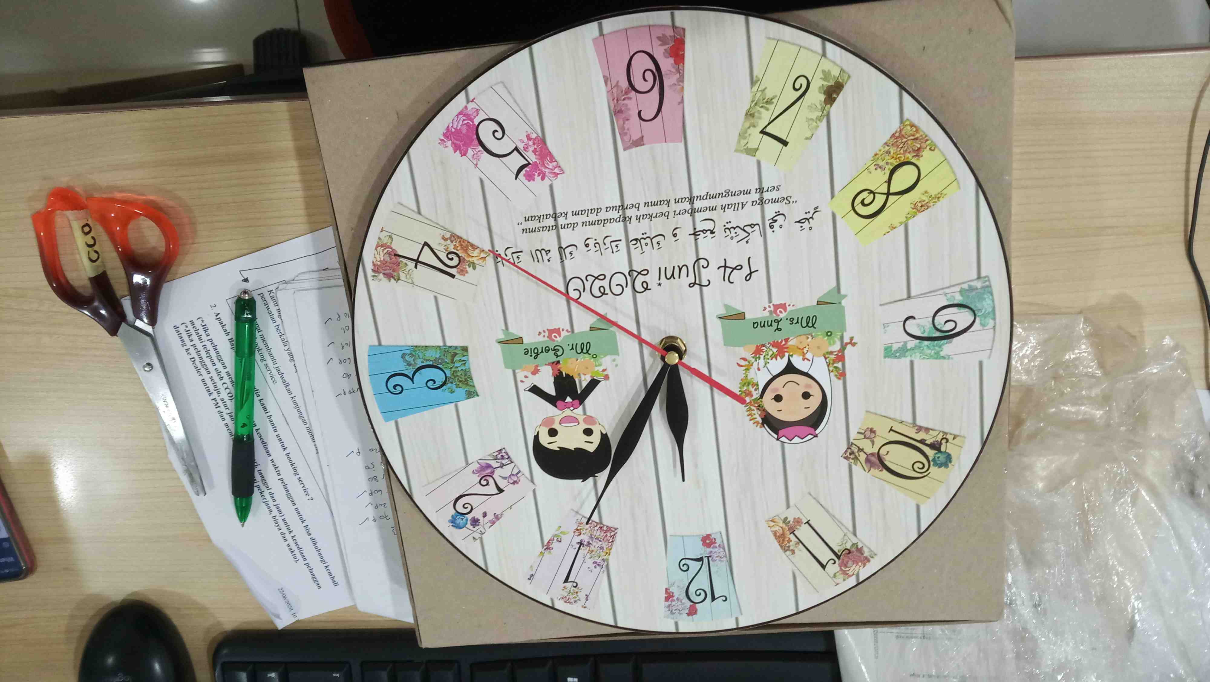 Jam Dinding Murah Kado Pernikahan Souvenir Dekorasi