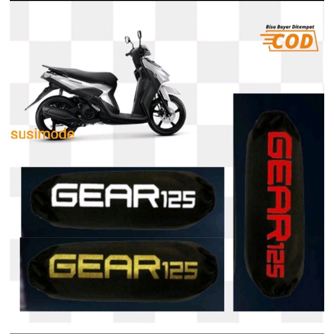 SARUNG SHOCKBREAKER GEAR 125 |WATERPROOF| COVER SHOCKBREAKER MOTOR - Merah, Gear 125