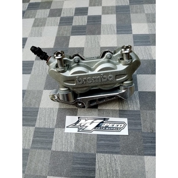 Kaliper brembo monoblock monoblok kiri set breket serpico piringan 300mm