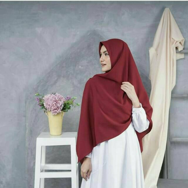 PROMO HIJAB SEGIEMPAT INSTAN PREMIUM - BAHAN DIAMOND CREPE