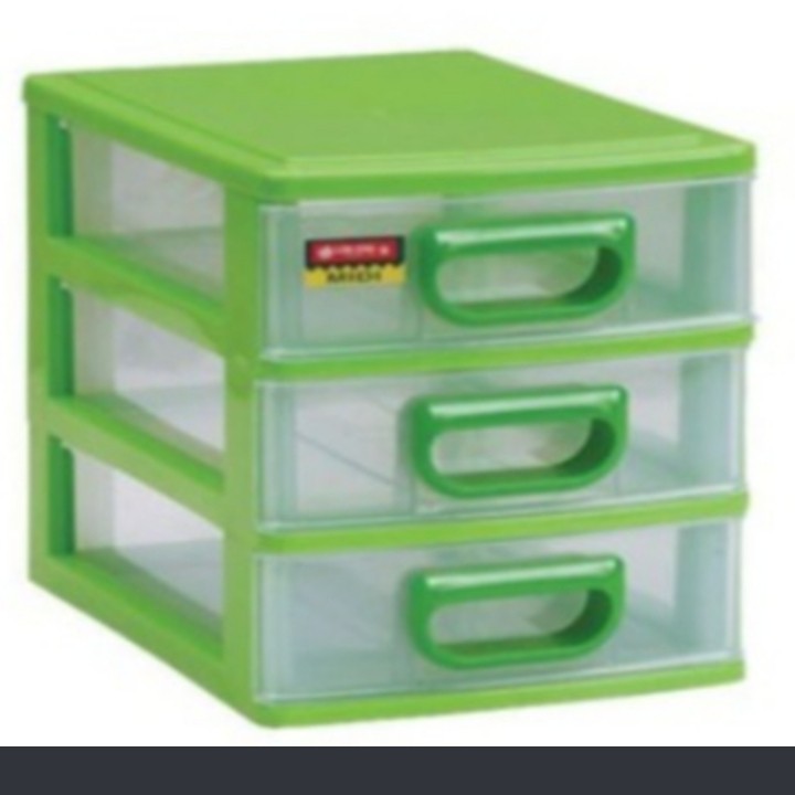 Laci plastik / rak mini storage box container Lion Star Midi Susun 3