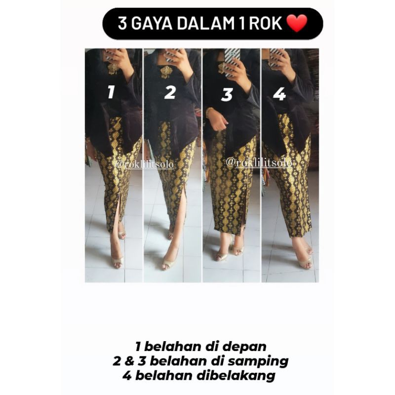 Rok span belah / Kamen rok bahan katun prada / Rok belah depan / Rok span kondangan  wisuda