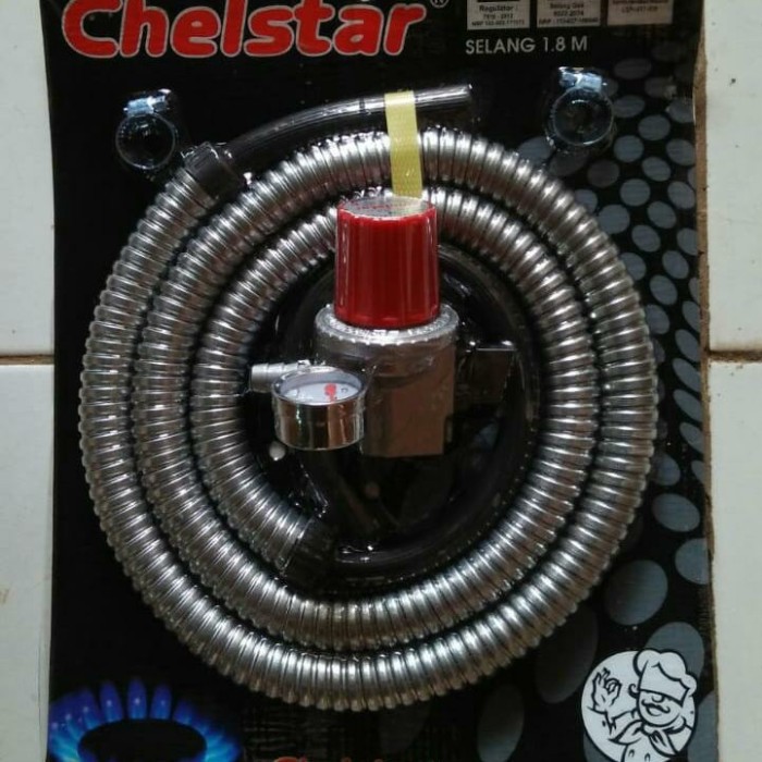 Chelstar ,  Hp 333G  , Selang ORANGE +  Regulator  Gas  High Pressure , Tekanan Tinggi ,  Meter